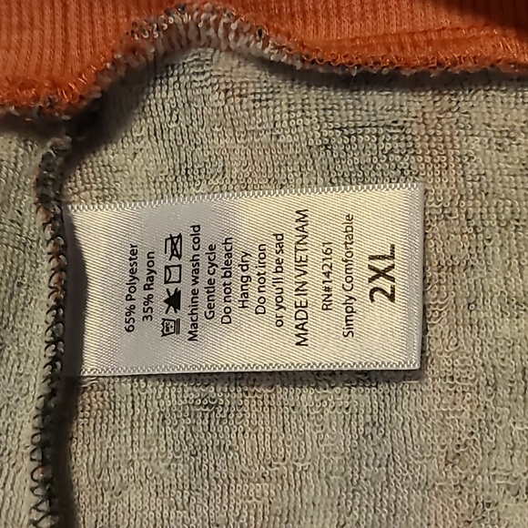 LLR LuLaRoe Star Patterned Short Sleeve Sweatshirt with Pink Trim Plus Sz 2XL - Picture 6 of 6